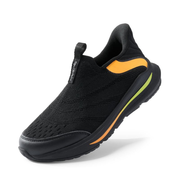 Kids Breathable Athletic Walking Sneakers - BLACK -  0